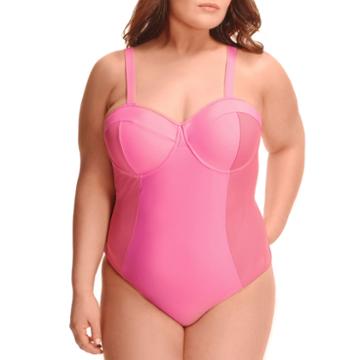 Paramour Solid One Piece Swimsuit Plus