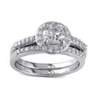 1? Ct. T.w. Diamond 10k White Gold Bridal Ring Set
