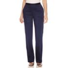 Alfred Dunner Scenic Route Denim Flat Front Pants