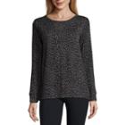 Liz Claiborne Long Sleeve Sweatshirt - Tall