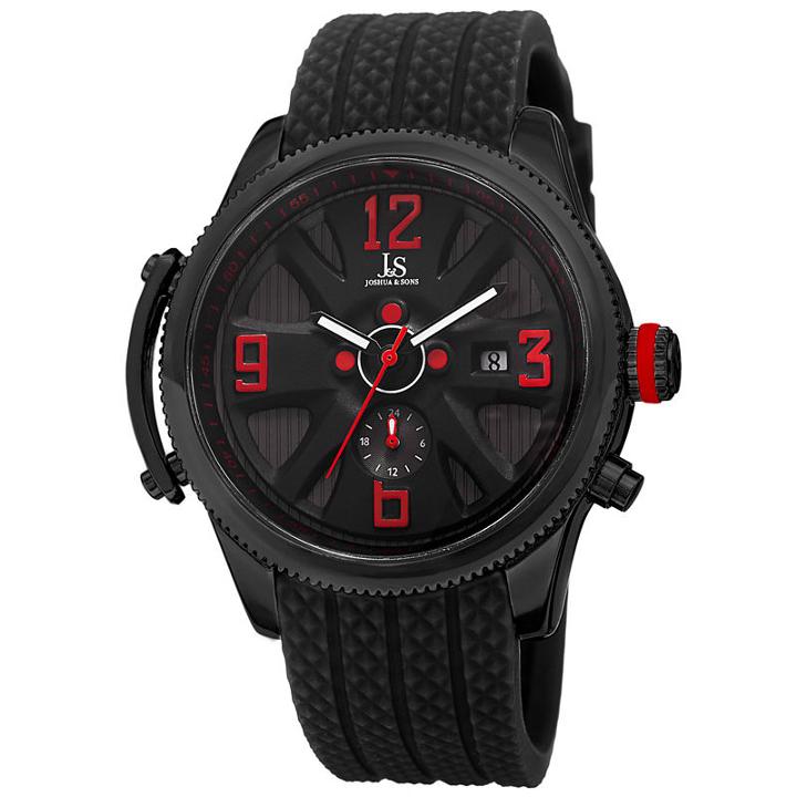 Joshua & Sons Mens Black Strap Watch-j-101bk