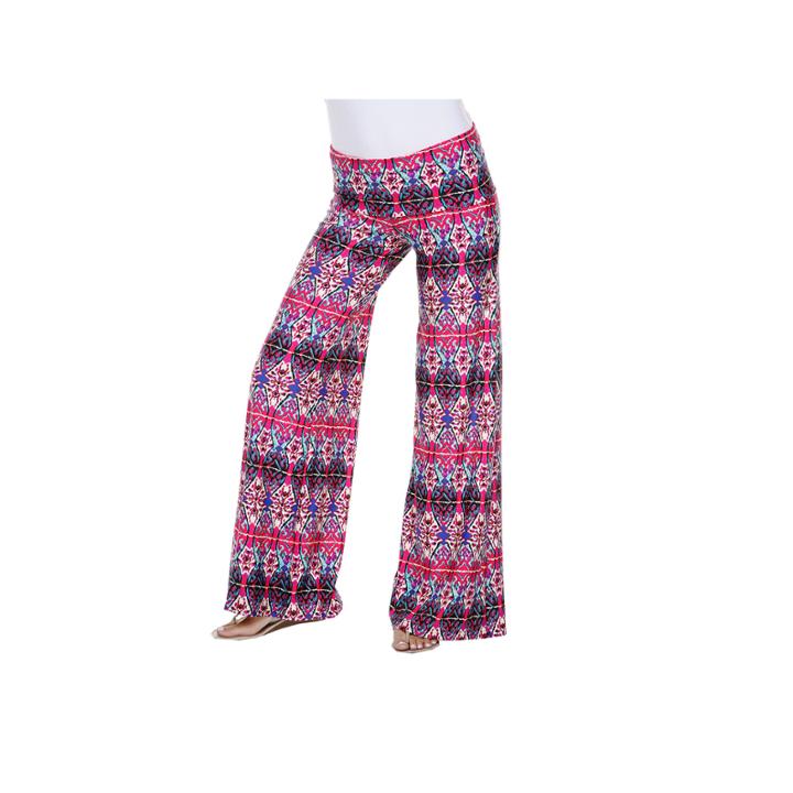 White Mark Damask Palazzo Pants