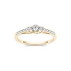 1/3 Ct. T.w. Diamond 10k Yellow Gold 3-stone Engagement Ring