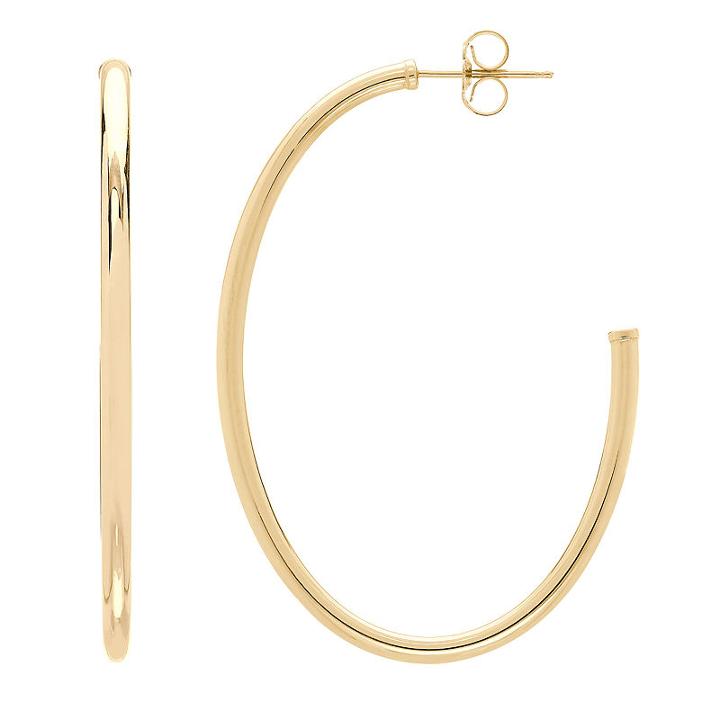 Made In Italy 14k Gold 42mm Hoop Earrings