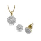 Diamond Blossom Womens 2-pc. 1 Ct. T.w. White Diamond 10k Gold Jewelry Set