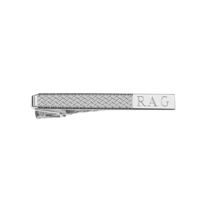 Personalized Wave Pattern Tie Bar