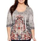 Unity Sublimation 3/4-sleeve Blouse - Plus