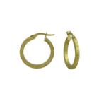 14k Yellow Gold Diamond-cut 20mm Hoop Earrings