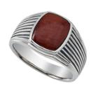 Mens Genuine Cushion Brown Tiger's Eye