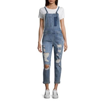 Almost Famous Sleeveless Overalls-juniors