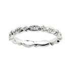 Personally Stackable 1/8 Ct. T.w. Diamond Sterling Silver Fancy Eternity Ring