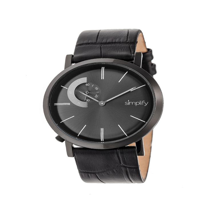 Simplify Unisex Black Strap Watch-sim3107