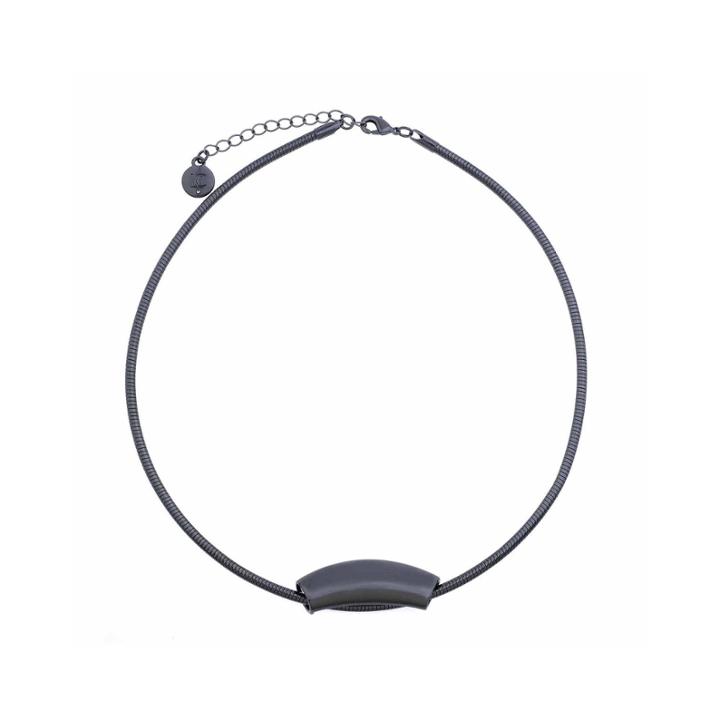 Liz Claiborne Hematite Coil Pendant Necklace