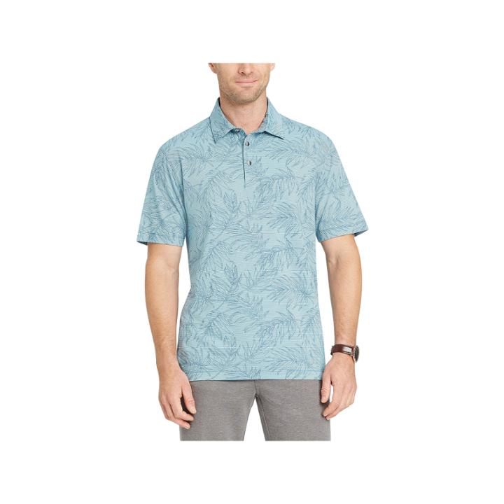 Van Heusen Short Sleeve Floral Jersey Polo Shirt