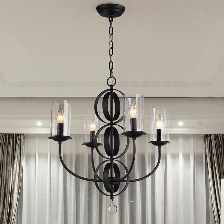 Paxe Black Rust 22-inch 4-light Pendant