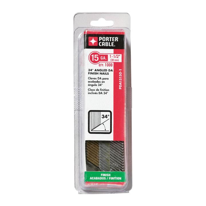 Porter Cable Pda15150-1 1-1/2 15 Gauge Senco Type Angle Finish Nails 1;000 Count