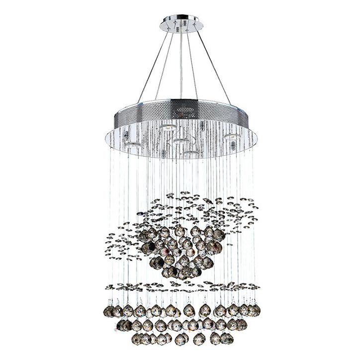 Saturn Collection 5 Light Chrome Finish And Clearcrystal Galaxy Chandelier