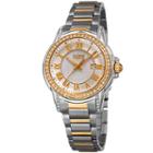 Burgi Womens Two Tone Strap Watch-b-168ttg