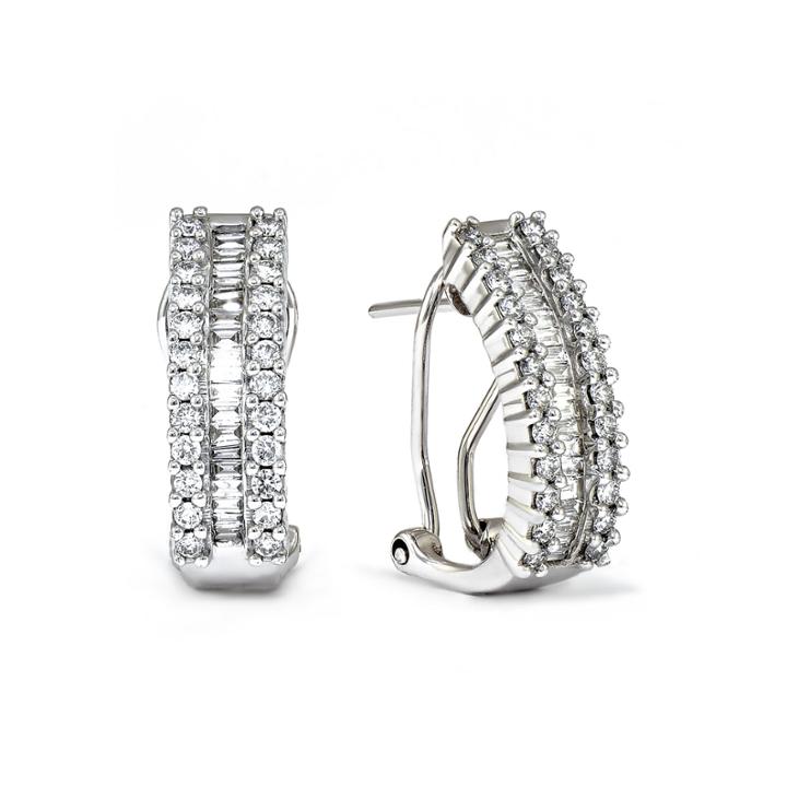 Limited Quantities 1 Ct. T.w. Diamond 14k White Gold Earrings