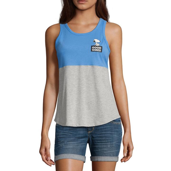 Good Vibes Peanuts Tank Top-junior