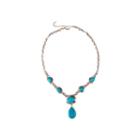 Aris By Treska Blue And Silver-tone Pendant Necklace