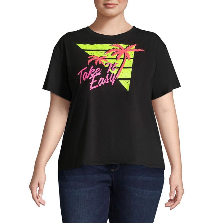 Arizona Short Sleeve Take It Easy T-shirt- Juniors Plus