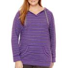 Made For Life Long-sleeve Striped Hooded Tunic - Plus