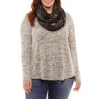 Unity World Wear Long Sleeve Snit With Chunky Scarf-plus