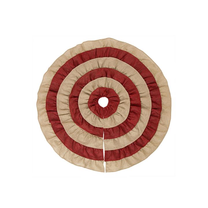 Glitzhome Faux Burlap Tree Skirt