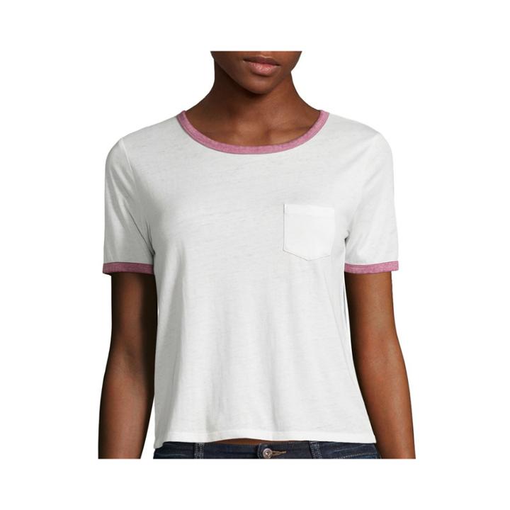 Arizona Short-sleeve Cropped Burnout Ringer Tee
