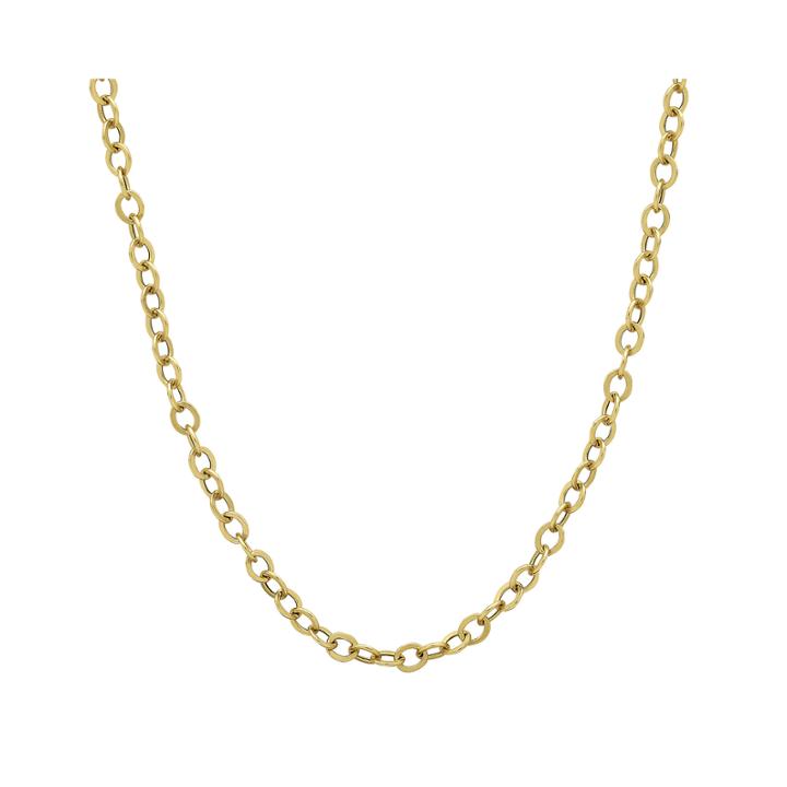 14k Yellow Gold 22 Hollow Rolo Chain Necklace