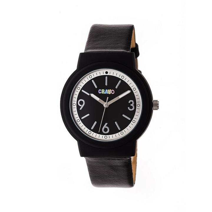 Crayo Unisex Black Strap Watch-cracr4702
