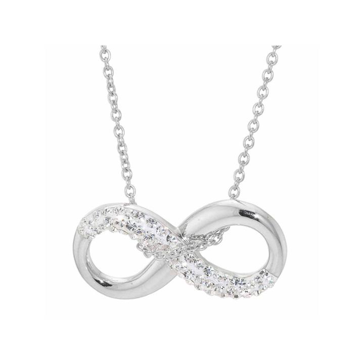 Sparkle Allure Crystal Silver Over Brass Pendant Necklace
