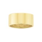Mens 10k Yellow Gold Lightweight Flat 10mm Wedding Band