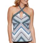 Liz Claiborne Keyhole Tankini Swimsuit Top