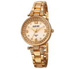 August Steiner Womens Gold Tone Strap Watch-as-8137yg