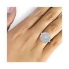 Womens 1 Ct. T.w. Genuine White Diamond Sterling Silver Cocktail Ring