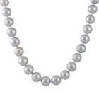 Splendid Pearls Womens 8mm Gray Cultured Freshwater Pearls 14k Gold Strand Necklace
