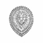 Womens 3 Ct. T.w. Genuine Diamond White 10k Gold Cocktail Ring