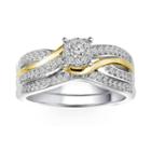 3/8 Ct. T.w. Diamond 10k Two-tone Engagement Ring