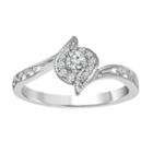 Womens 1/6 Ct. T.w. Round White Diamond 10k Gold Promise Ring
