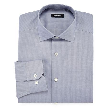 Claiborne Wrinkle-free Herringbone Dress Shirt