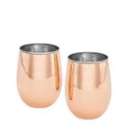 Old Dutch International, Ltd. 2-ply Solid Copper And Stainless Steel Stemless Wine Glasses, Set Of 2