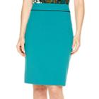 Black Label By Evan-picone Piped Pencil Skirt