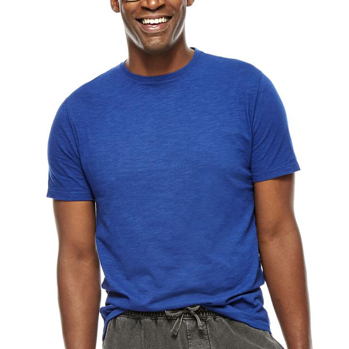 Jf J. Ferrar Short-sleeve Crewneck Slub Tee