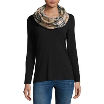 V. Fraas Infinity Plaid Scarf