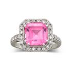 Lab-created Pink & White Sapphire Ring