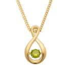 Personalized Womens Multi Color Cubic Zirconia 14k Gold Over Silver Round Pendant Necklace