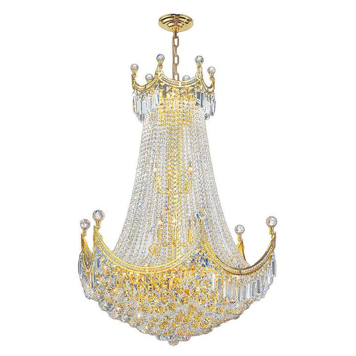 Empire Collection 24 Light Large Round Crystal Chandelier