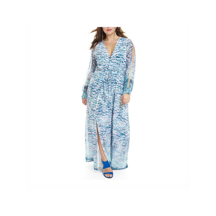 Fashion To Figure Sophia Chiffon Maxi Dress-plus